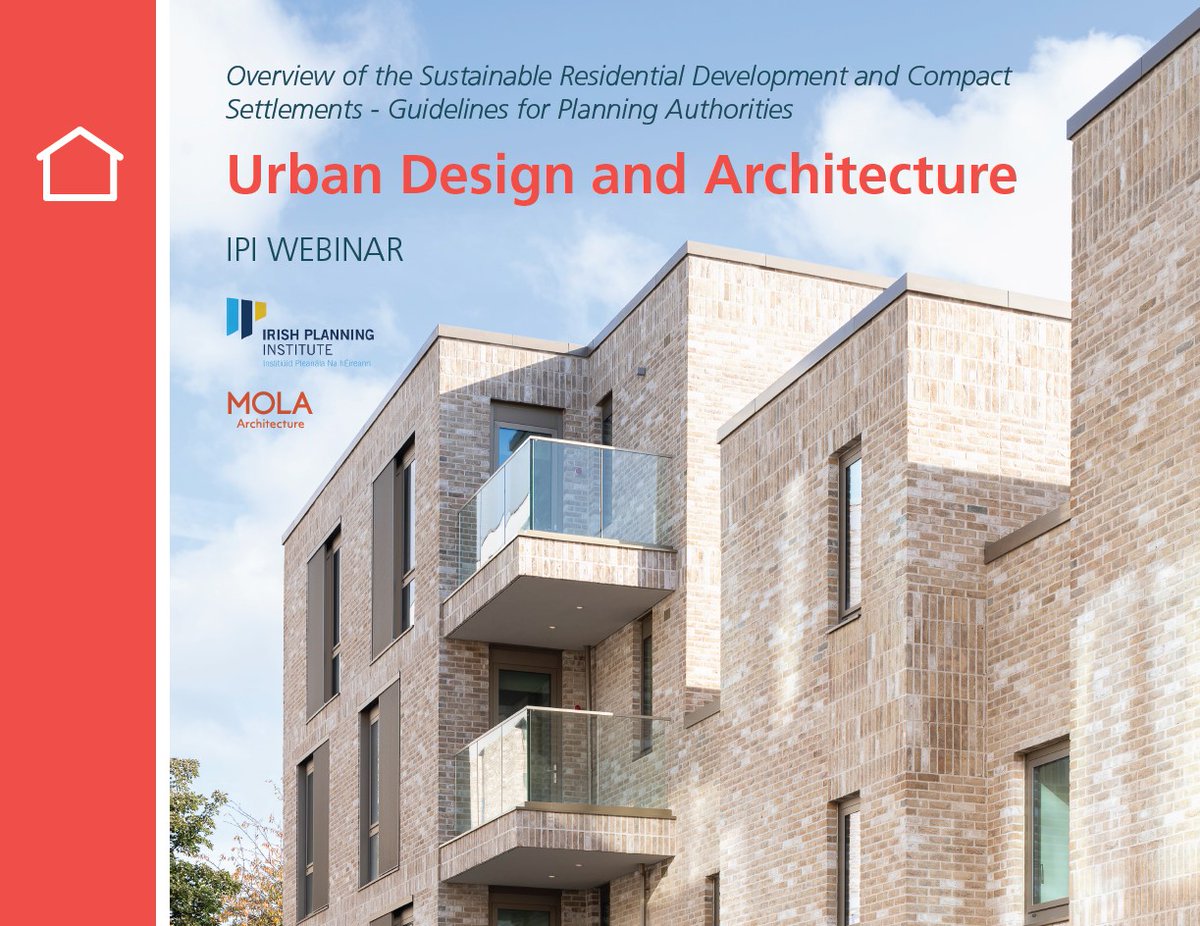 Excited to join @IrishPlanInst's webinar on Sustainable Residential Development & Compact Settlement Guidelines! MOLA Associate Stephanie Fy shared insights on urban design & housing typologies alongside industry experts Karen Kenny, Rory Kunz, & Eoghan Ryan.