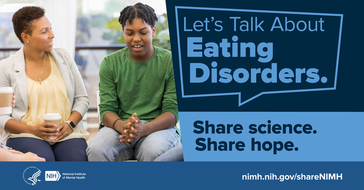 It's Eating Disorders Awareness Week. Help the National Institute of Mental Health @NIMHgov raise awareness about eating disorders. Share science. Share hope. go.nih.gov/WDOiogi #EDAW #shareNIMH #AASMakeAnImpact #AAS #mentalhealth #suicideprevention