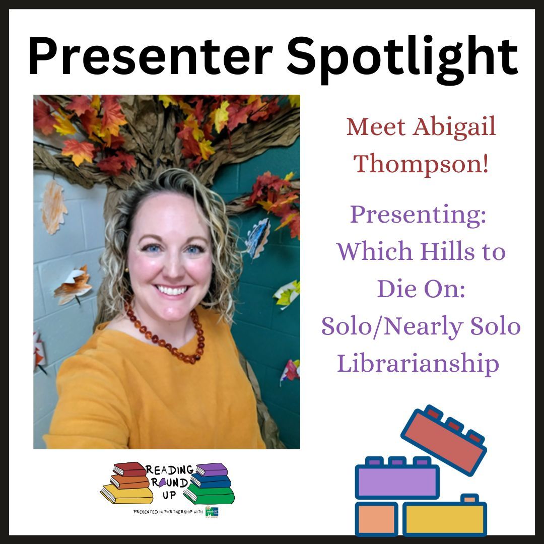 Abigail Thompson is the solo librarian at the Rangeley Lakes Regional School serving grades PK-12 plus staff. Make sure to catch her presentation at Reading Round Up! #MaineRRU2024