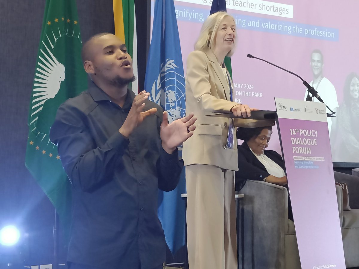 The relationship between the teacher and student should be considered a UNESCO cultural heritage, said #StefaniaGiannini, UNESCO ADG for Education, during #TeacherPolicyForum, reiterating @eduint 's proposal.