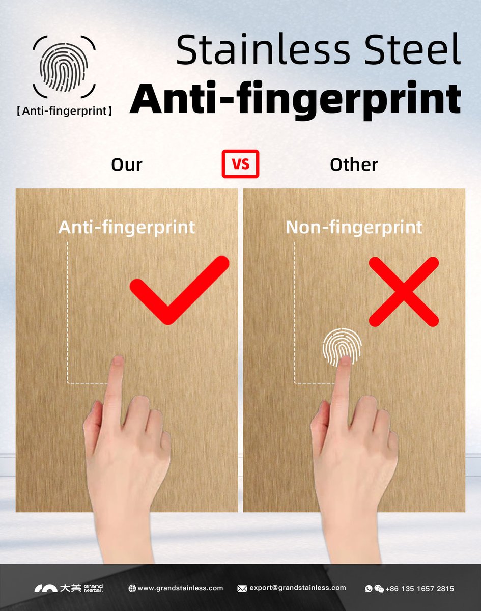 grand_metal's tweet image. NO.4 stainless steel with anti-fingerprint features
#StainlessSteel
#AntiFingerprint
#StainlessSteelMaterial
#FingerprintResistantCoating
