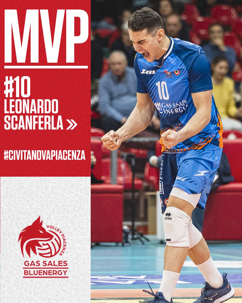 GasSalesVolley's tweet photo. 🏅 | MVP

Una partita perfetta per Leonardo #Scanferla, 𝗠𝗩𝗣 di #CivitanovaPiacenza! 👏🏽

#atuttogas #gassalesbluenergy #youenergyvolley #superlega https://t.co/km5YTecJkU