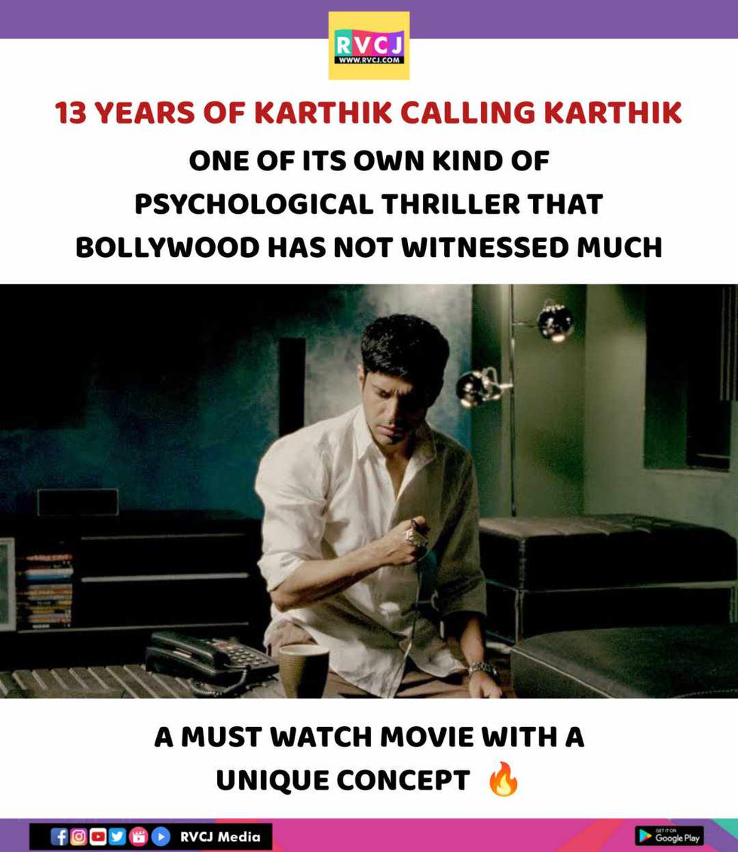 rvcjmovies's tweet image. 13 years of Karthik Calling Karthik

#karthikcallingkarthik #farhanakhtar @FarOutAkhtar