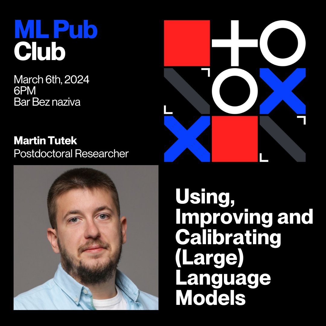 For our 11th ML Pub Club we will tackle future directions of using generative LLMs to improve smaller models through augmenting training data, modifying input prompts, and effectively detecting outliers in smaller LMs. 🤖

🖇️Apply here: lnkd.in/d53wEh8Z