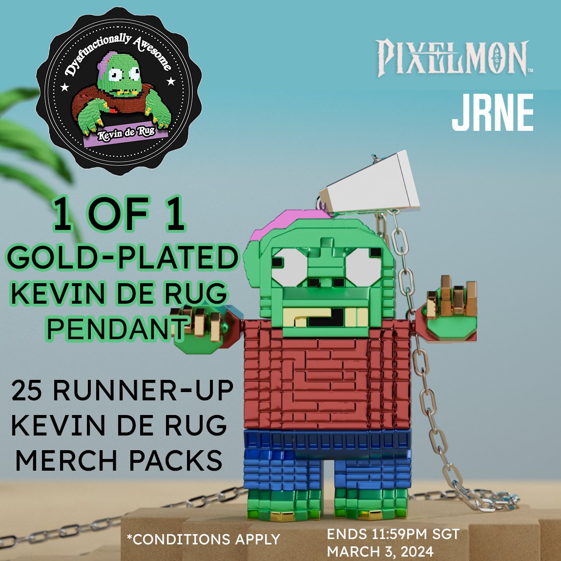 KevinDeRug's tweet image. 💎KEVIN DE RUG GIVEAWAY TIME💎    

Win a 1/1 gold-plated Kevin de Rug pendant from @JRNEoffical or one of 25 merch packs.      

Like &amp;amp; quote-tweet with your suggestion of which celebrity should be wearing the @KevinDeRug jewels from @JRNEofficial. Bonus points for creativity 📸…