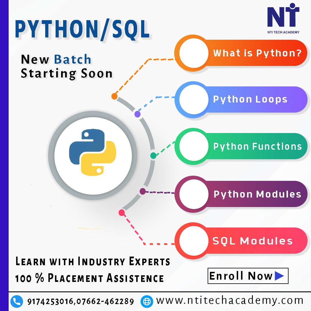 ntitechacademy_'s tweet image. 🚀 Ready to elevate your career? Join our latest batches for Python SQL at NTI Tech Academy!
Register Now - forms.gle/eJdSgbsxQ7hZJw…
#NTITechAcademy #PythonSQL #TechTraining #CareerBoost #PlacementAssistance #TechEducation #CodingBootcamp #DatabaseManagement #PythonProgramming
