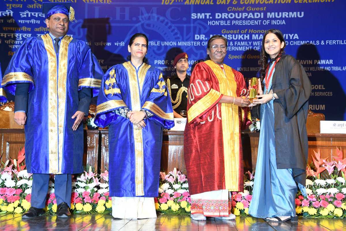 President Droupadi Murmu graces 107th Annual Day and Convocation Ceremony of Lady Hardinge Medical College (LHMC) in New Delhi

People consider doctors as God. Doctors should understand this moral responsibility and behave accordingly, says the President

Read here:…