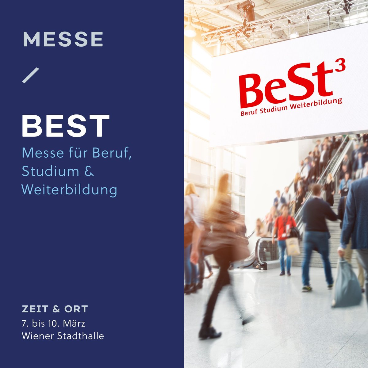 🔹 Ankündigung: Messe #BeSt Wien 📣 🔹 📍 Wiener Stadthalle 📆 07. bis 10. März Mehr Infos unter bestinfo.at #messe #paracelsusuniversity #wien #bestsalzburg #stand #info #wirinformieren #study #studygram #university #meduni #medizinuni