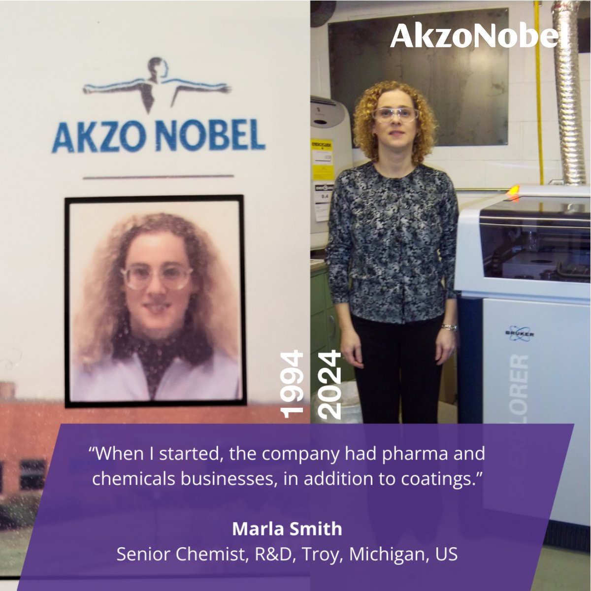 AkzoNobel's tweet photo. It's exactly 30 years since Akzo merged with Nobel. We marked the occasion by asking a few colleagues who joined us in February 1994 (and who are still with the company) to share some memories. Learn more about our history: https://t.co/xPVZQDQ2to

#AkzoNobel #ProudPeople https://t.co/ks2iCSXcQP