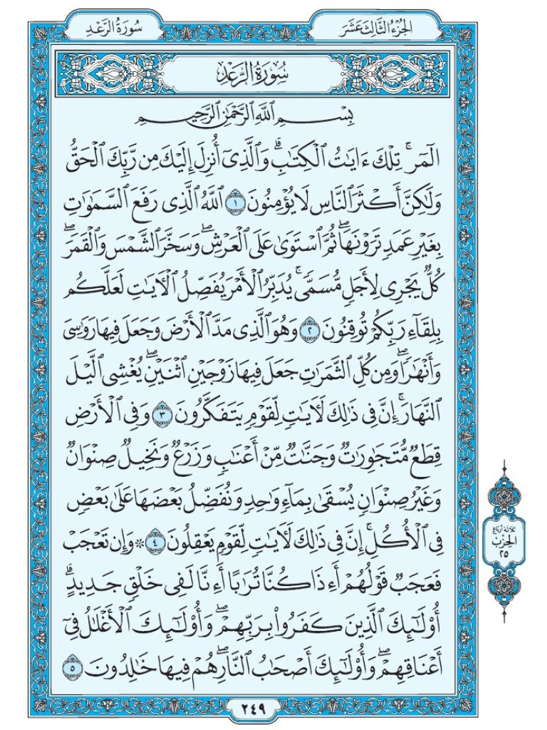 القرآن الكريم [ ص : 249 ]