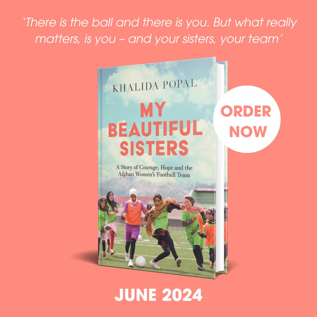 'My Beautiful Sisters is a testament to the power of hope, sisterhood and teamwork against all odds.' Huge congratulations to @khalida_popal on her new memoir releasing this June. 📖 ⚽ Thrilled for you! 🤩 Reserve your copy! 👉🏾 : linktr.ee/mybeautifulsis… #sporttogether