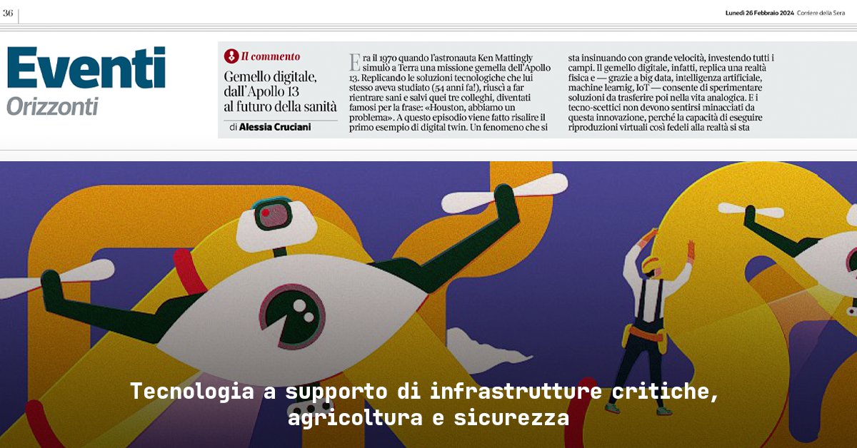 Leonardo_IT's tweet photo. Aziende agricole, infrastrutture, reti energetiche e snodi logistici, il #GlobalMonitoring rappresenta sempre più una risorsa per aziende e istituzioni, per garantire sicurezza, qualità ed efficienza a servizi e prodotti. Scopri di più sull'approfondimento che il @Corriere dedica alle potenzialità derivanti dall’impiego dei #droni e dell’#IntelligenzaArtificiale nei settori della sicurezza, agricoltura ed edilizia che evidenzia l’impegno di #Leonardo. #Leonardo4Innovation #SustainableLeonardo https://t.co/2mW0iRsmAL