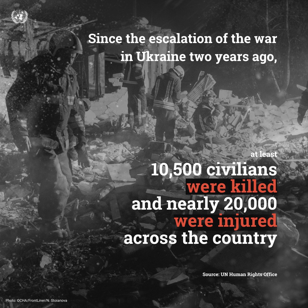 Over the past 2 years, the @UNHumanRights Office in #Ukraine has documented widespread torture, ill-treatment & arbitrary detention of civilians by Russian forces. Summary executions & enforced disappearances were documented in occupied territories. ➡ukraine.un.org/en/261355-t%C3…