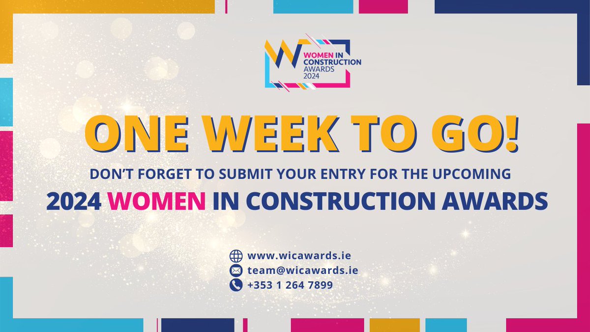 Last Call! Only one week left to showcase your achievements and join a distinguished group of women construction leaders. Don't let your moment fade! Submit your entry now: landing.businessriver.com/Women-in-Const… #WICAwards #BreakingBarriers #WomenEmpowerment #WICAwardsIRL