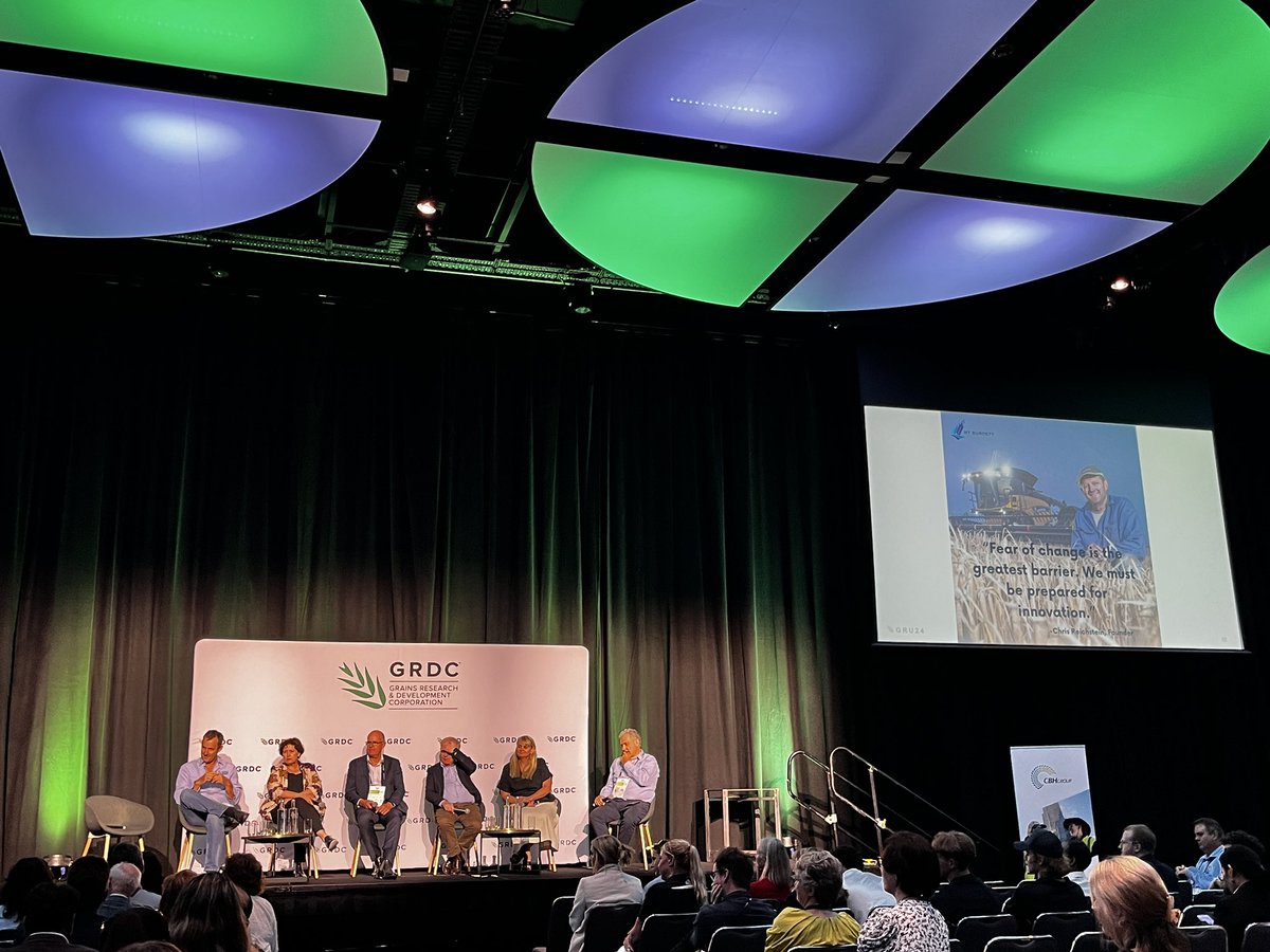A fitting and warm tribute to Chris Reichstein at the #GRDCupdates in Perth. He would be so chuffed to see how his Mt Burdett Foundation legacy is now bearing fruit for the grains industry. Some amazing inspirational ag students here today thanks to his foundation's generosity