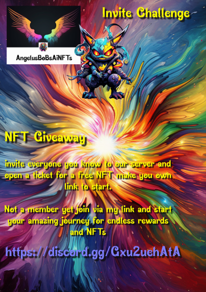 AngelusbobRh's tweet photo. 🌟📣 Calling all members! Invite your friends to our server with your own link - when they join, both will receive 1 Ninja v Samurai NFT on Polygon! 🎁 Open a ticket and show proof in the welcome room. Let's get this server filled up! 🫶💫 #NFT #InvitationContest #PolygonNFTs https://t.co/W1V8M7zi86