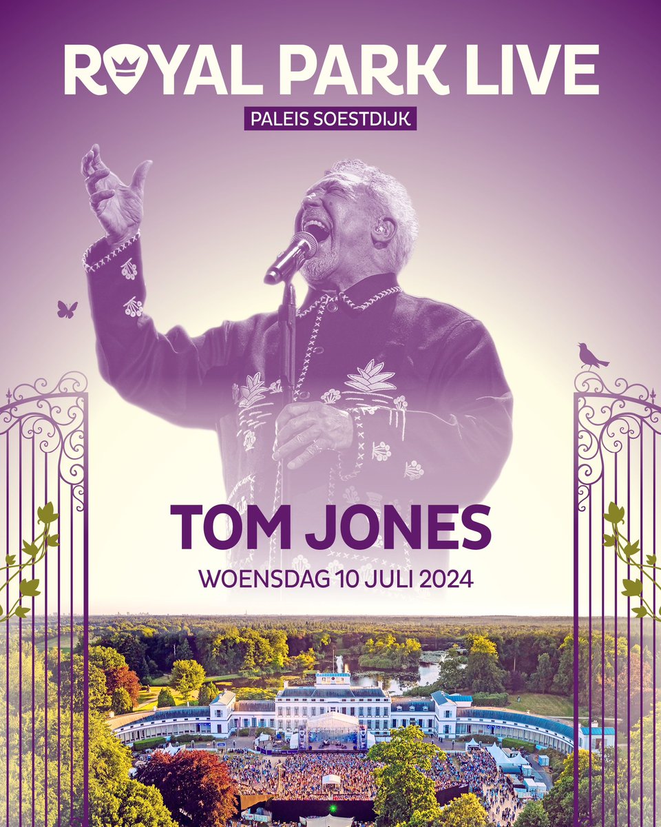 Good to be returning to The Netherlands this July for @RoyalParkLive . Tickets go on sale 10th March - TomJones.com
