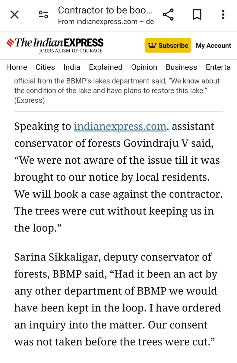 by2_coffee's tweet photo. We were content with the canopied street lined on both sides by big trees.
W/o relevant permission, they
murdered the healthy trees and screwed up our street. All for ಅಭಿವೃದ್ಧಿ, it seems.
📍Kerekodi Main Road
Dear @BBMPCOMM,
If it ain't broke, don't fix it.
#ward160 #rrnagar https://t.co/0W0tS5IQEr