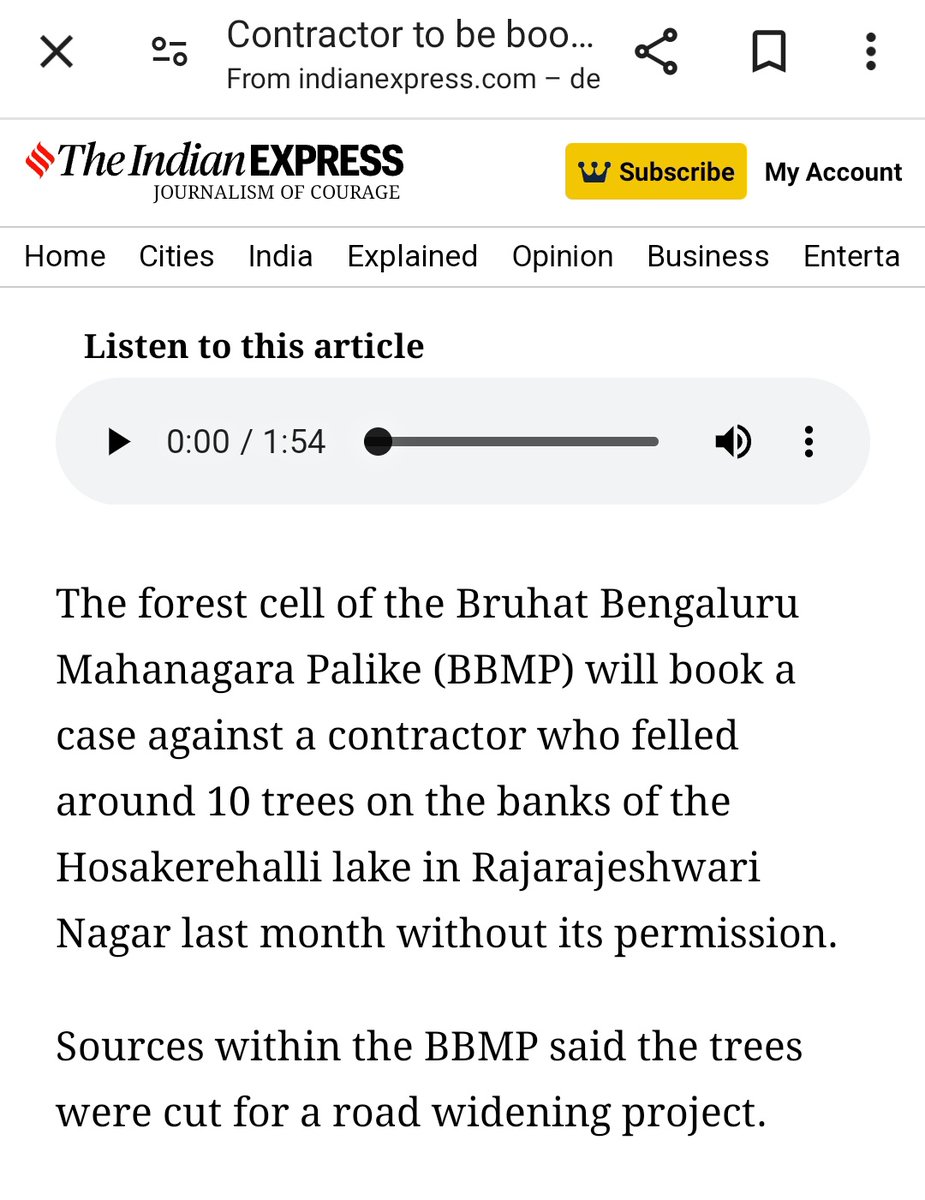 by2_coffee's tweet photo. We were content with the canopied street lined on both sides by big trees.
W/o relevant permission, they
murdered the healthy trees and screwed up our street. All for ಅಭಿವೃದ್ಧಿ, it seems.
📍Kerekodi Main Road
Dear @BBMPCOMM,
If it ain't broke, don't fix it.
#ward160 #rrnagar https://t.co/0W0tS5IQEr