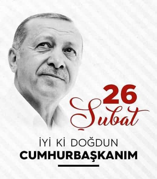 Cumhurbaşkanımız, liderimiz Sayın Recep Tayyip Erdoğan 70 yaşında. Rabbim sağlıklı uzun ömürler nasip etsin inşallah. #CumhurunReisi70Yaşında