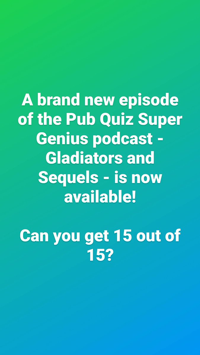 Listen here: pubquizsupergenius.buzzsprout.com/762977/14466358