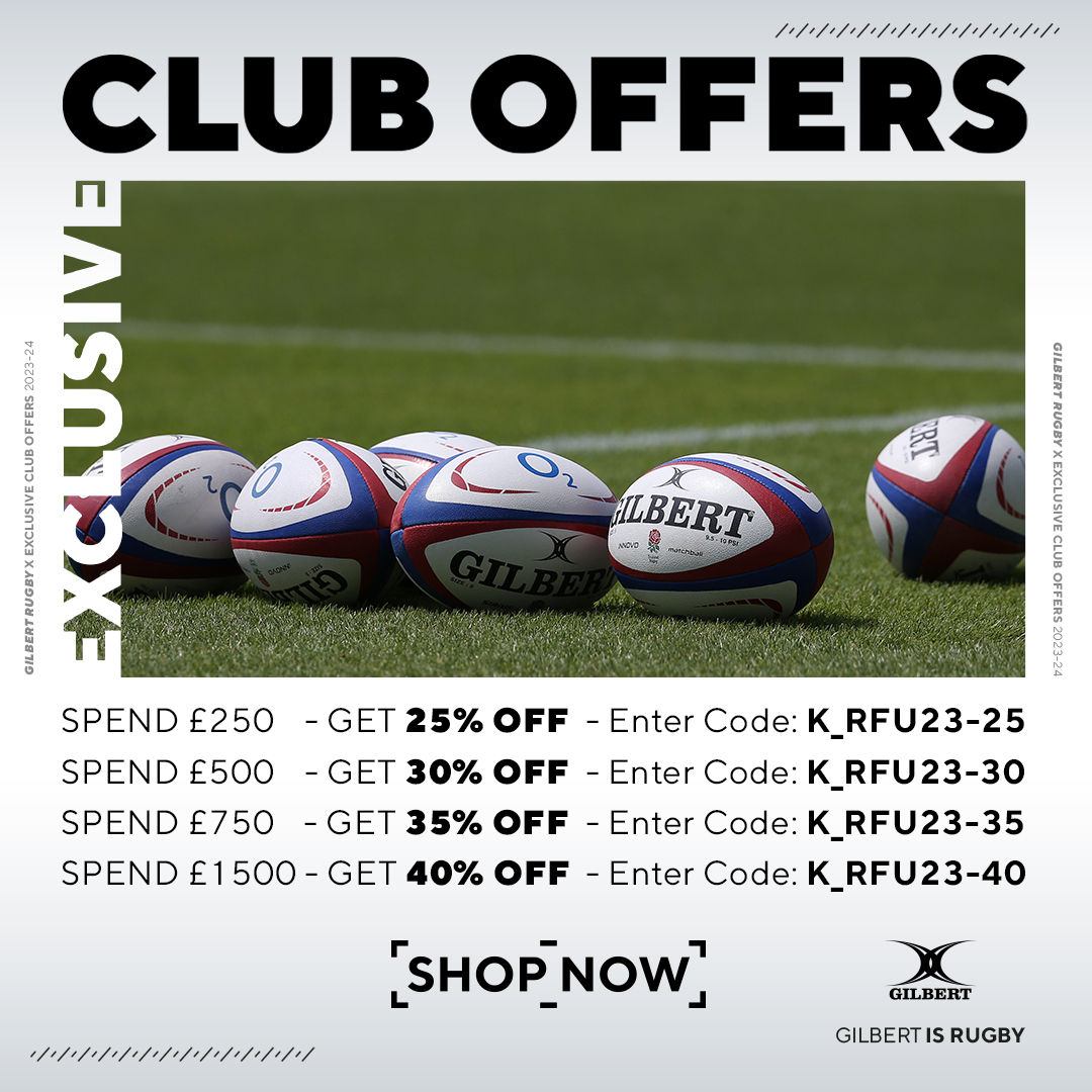 🏉In need of some @GILBERT_RUGBY equipment for your team? 👀Check out the offer for RFU Affiliated Clubs below!