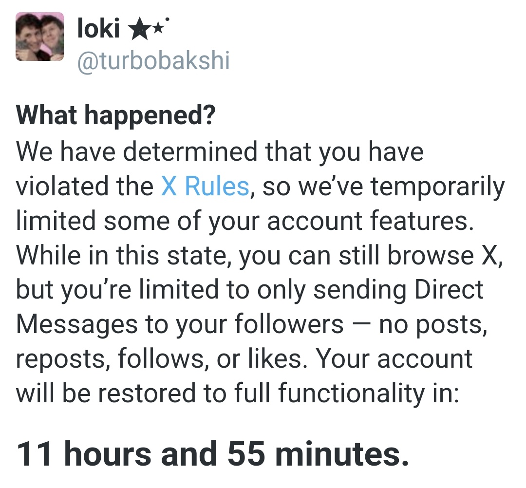thunderfitz's tweet photo. so transphobes can tell me to end my life all they want but the second i tell a zionist the same thing my main gets locked 🤨 ok mr musk i see how it is https://t.co/SXxtDWHP7l