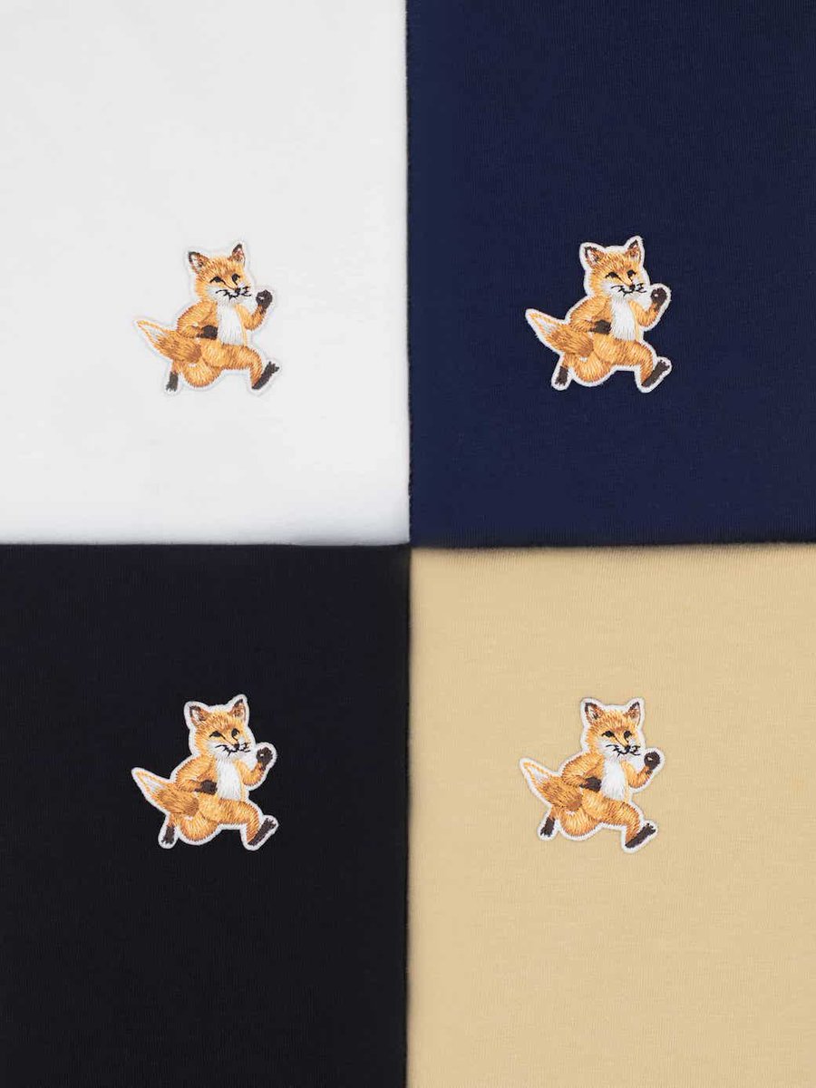 メゾン キツネのアイコンであるFoxが今年の春夏は走って登場！ 新しく