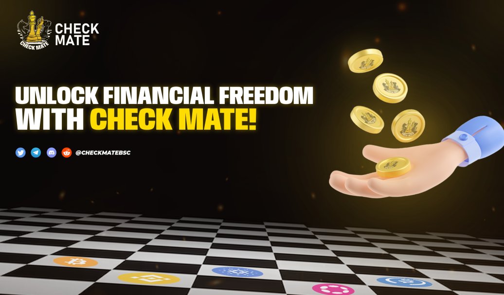 Checkmatebsc's tweet image. Discover the key to financial freedom with Check Mate! ✨

🔒 Get ready for an array of features like NFTs, Staking, DEX, and more that will reshape your crypto experience. 

👉 Don't miss out – checkmatebsc.xyz

#CHECKMATE #Crypto #BinanceWeb3 #BSC #Airdrop #Binance #BNB