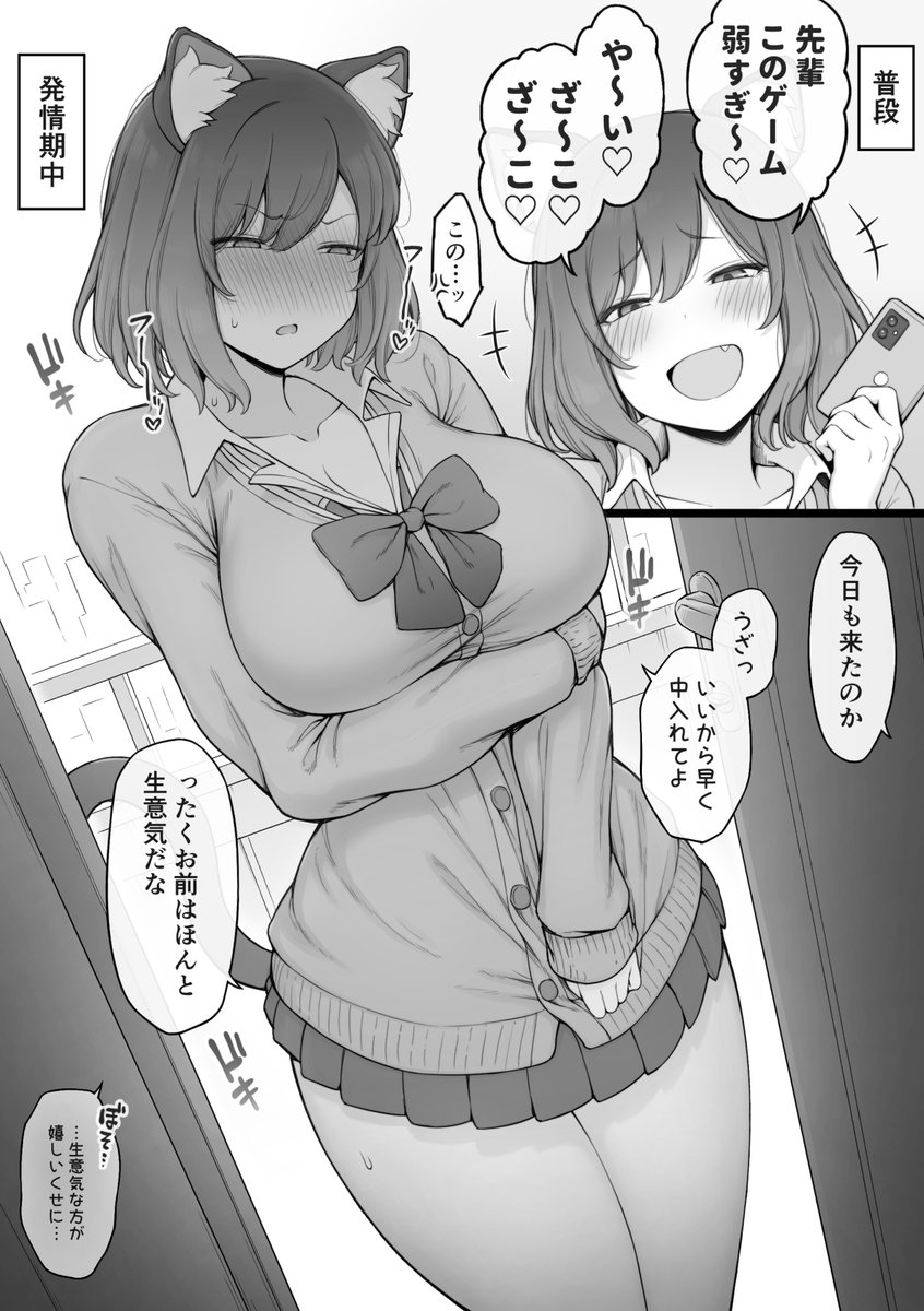 発情期になると毎日家に来る生意気な後輩猫 