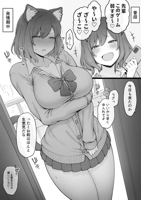 発情期になると毎日家に来る生意気な後輩猫 