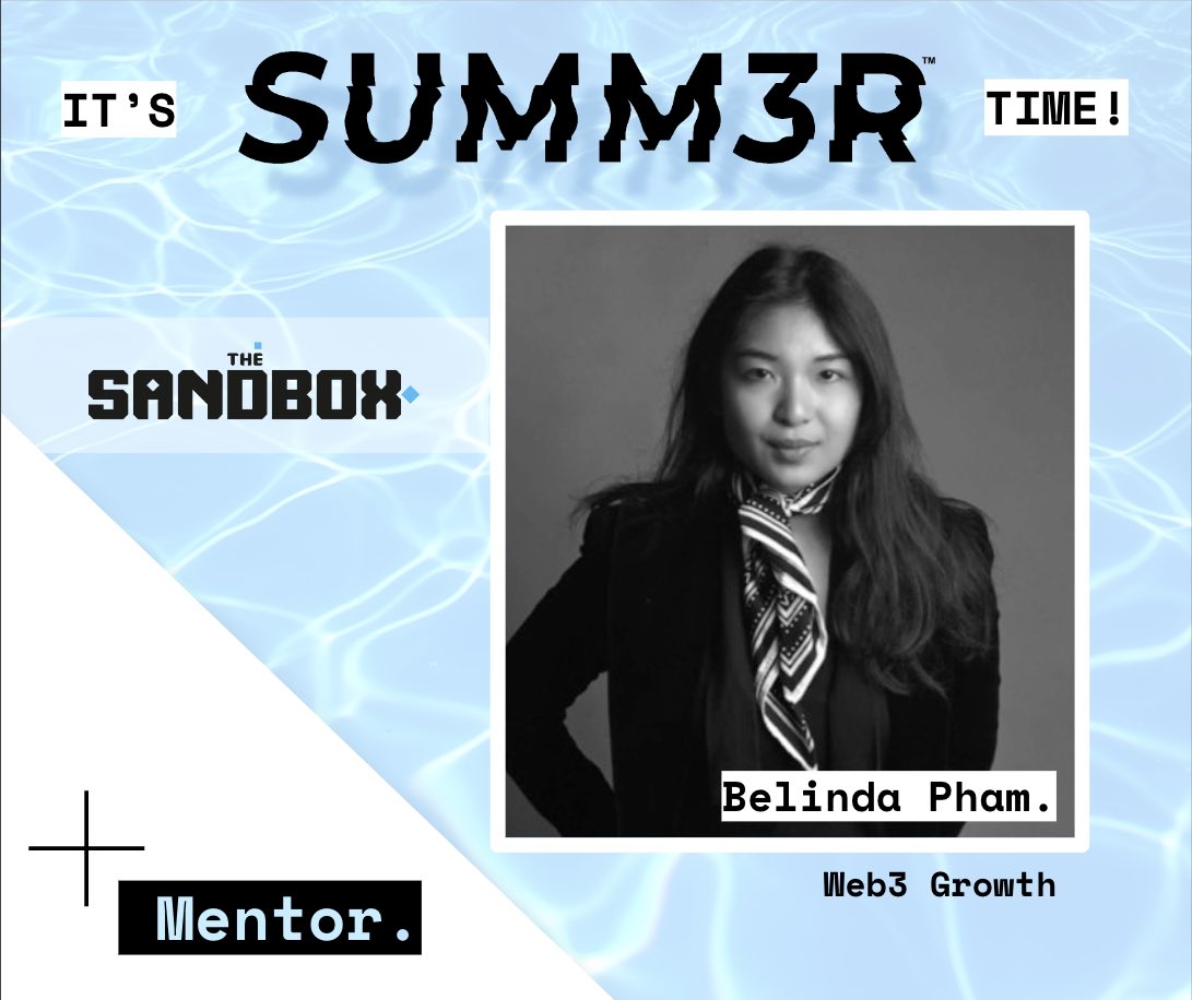 📢 Mentor Announcement ‼️ Belinda Pham VC Investor & Operations Manager at The Sandbox @belindapham Belinda is the Operations Manager at The Sandbox, Partner at Greyball Venture, and former Portfolio Manager at Brinc, managing over $200M in investments across Europe and Asia.…