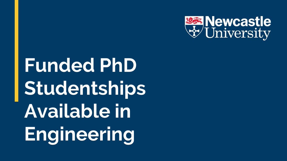 We several newly listed PhD studentships ( funded) available in Chemical and Civil Engineering with start dates of September 2024. 
Interested? Take a look at our current opportunities here ➡️tinyurl.com/4zcdk7je