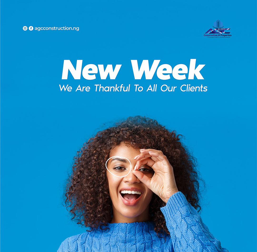 AgcProperties's tweet photo. New week, new possibilities!
Special thanks to all our clients, for making it all possible. 😊
#realestate
#thinkinvestment
#construction
#thinkagc
#investwithagc
#realestateinvesting https://t.co/QUXBTpE8ej