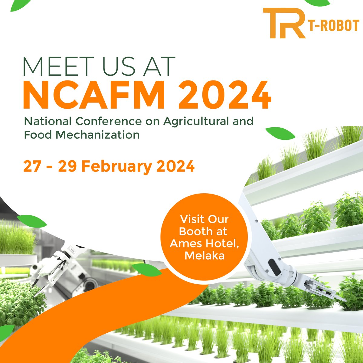 tr_trobot's tweet image. 🤖 Meet Us at NCAFM 2024 from 27th to 29th February 2024 at Ames Hotel, Melaka! 

Experience the future of Industry 4.0 with T-Robot! 🚀

👉 Find our more at: conference.mardi.gov.my/home/event-det…

See you there! 🔧
#trobot #co9p #ir40 #ncafm2024