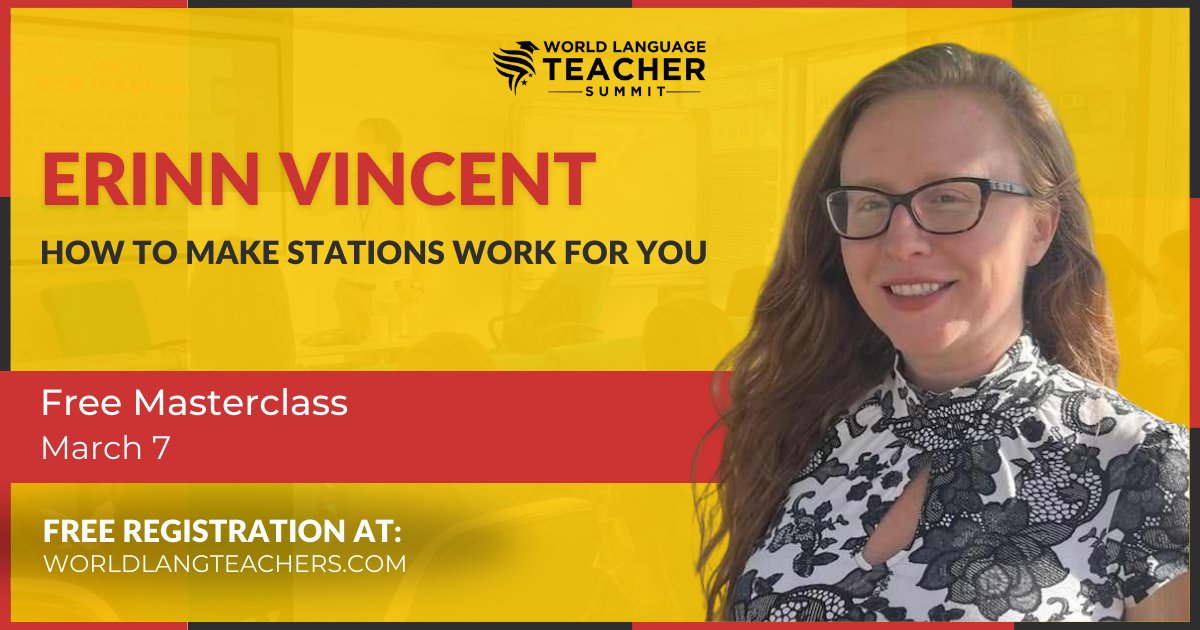 Maximize learning with <a href="/D103Vincent/">Erinn Vincent</a>'s "How to Make Stations Work for You." 

🚉 Engage students with station models. Sign up: worldlangteachers.com.