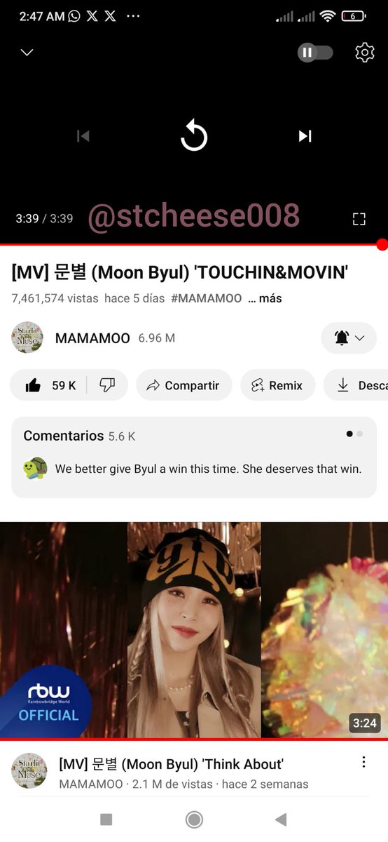 stcheese008's tweet photo. @MOONBYULINTL Entry 9

#MOONBYUL #문별 #TOUCHIN_MOVIN #Starlit_of_Muse https://t.co/fhbZgaWP9b