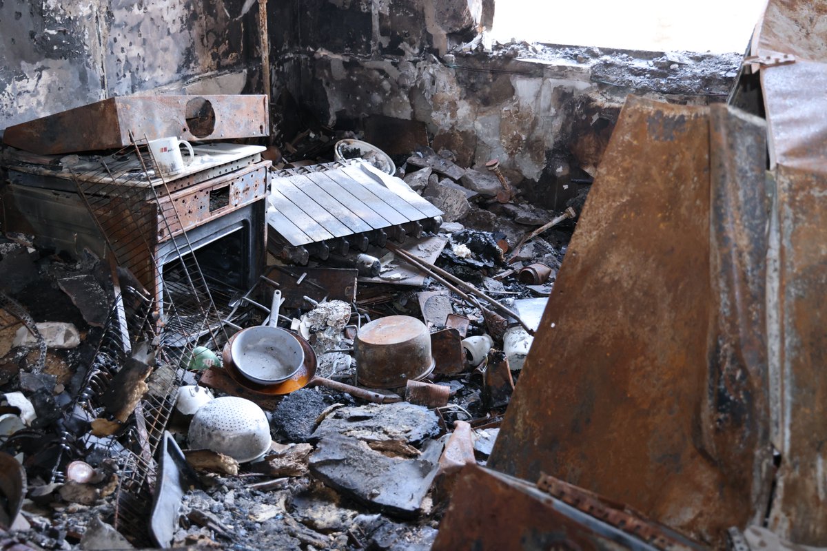 GovBulgaria's tweet photo. In Kyiv, PM #Denkov visited the destruction in the Solomyan region caused by Russian shelling during the New Year holidays. On January 2, a ballistic missile struck an 8-story residential building, damaging the homes of 321 families. A man and a woman were killed in the attack. https://t.co/Q0ggR008i2