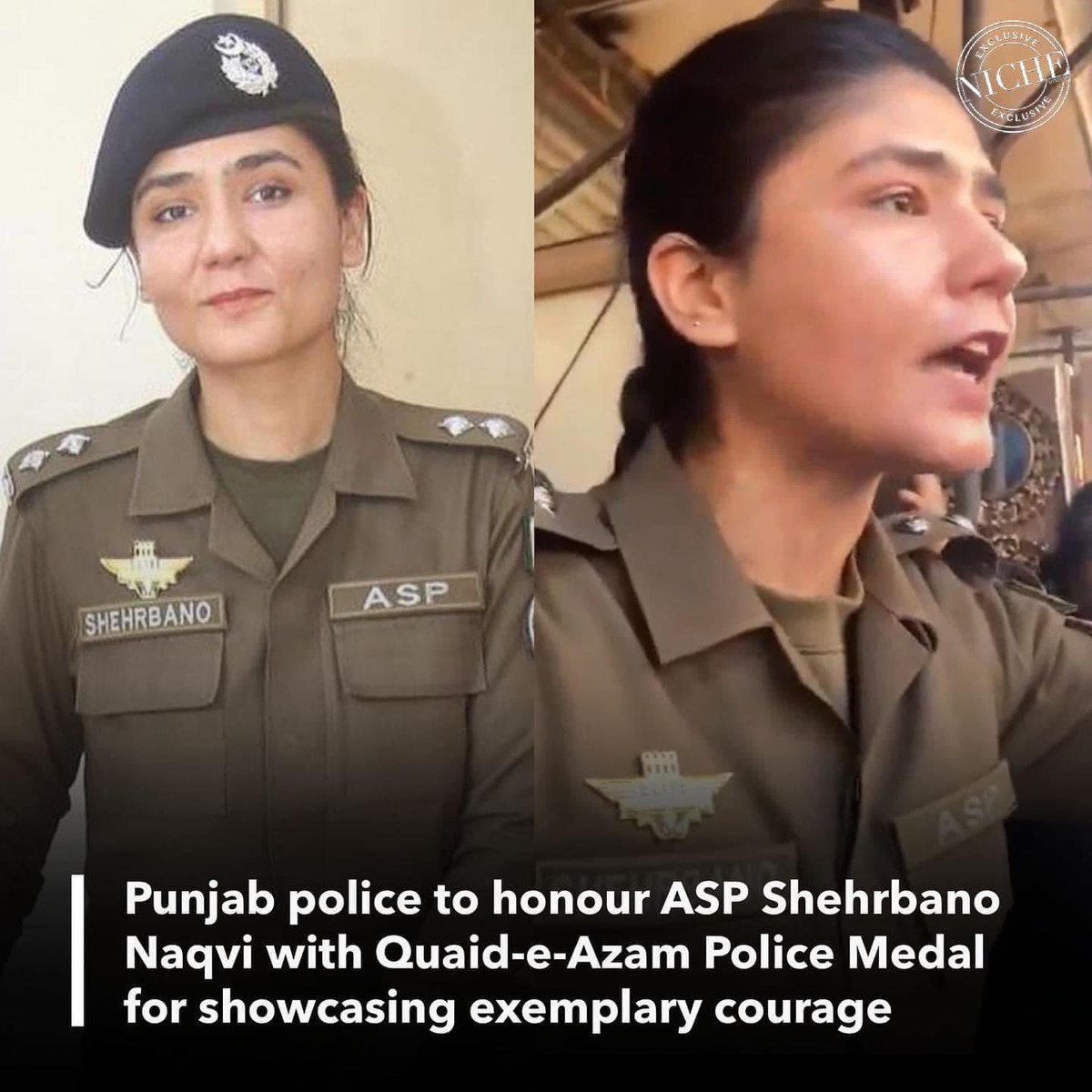 #ASPShehrbano is the face I wish every Pakistani had become. ASP Syeda Shehrbano Naqvi, has been recommended for the prestigious Quaid-e-Azam Police Medal - which is the highest gallantry award for law enforcement in Pakistan.