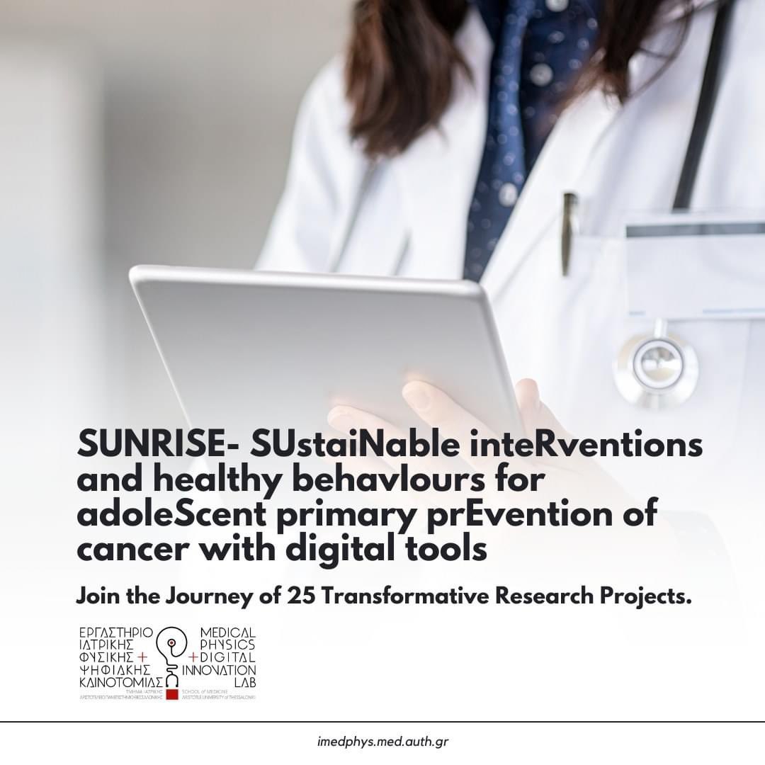 Breaking Barriers, Shaping Tomorrow- Join the Journey of 25 Transformative Research Projects with AUTH Medical Physics & Digital Innovation Lab! DAY 22 - Introducing #SUNRISE! Learn more: imedphys.med.auth.gr/project/sunrise