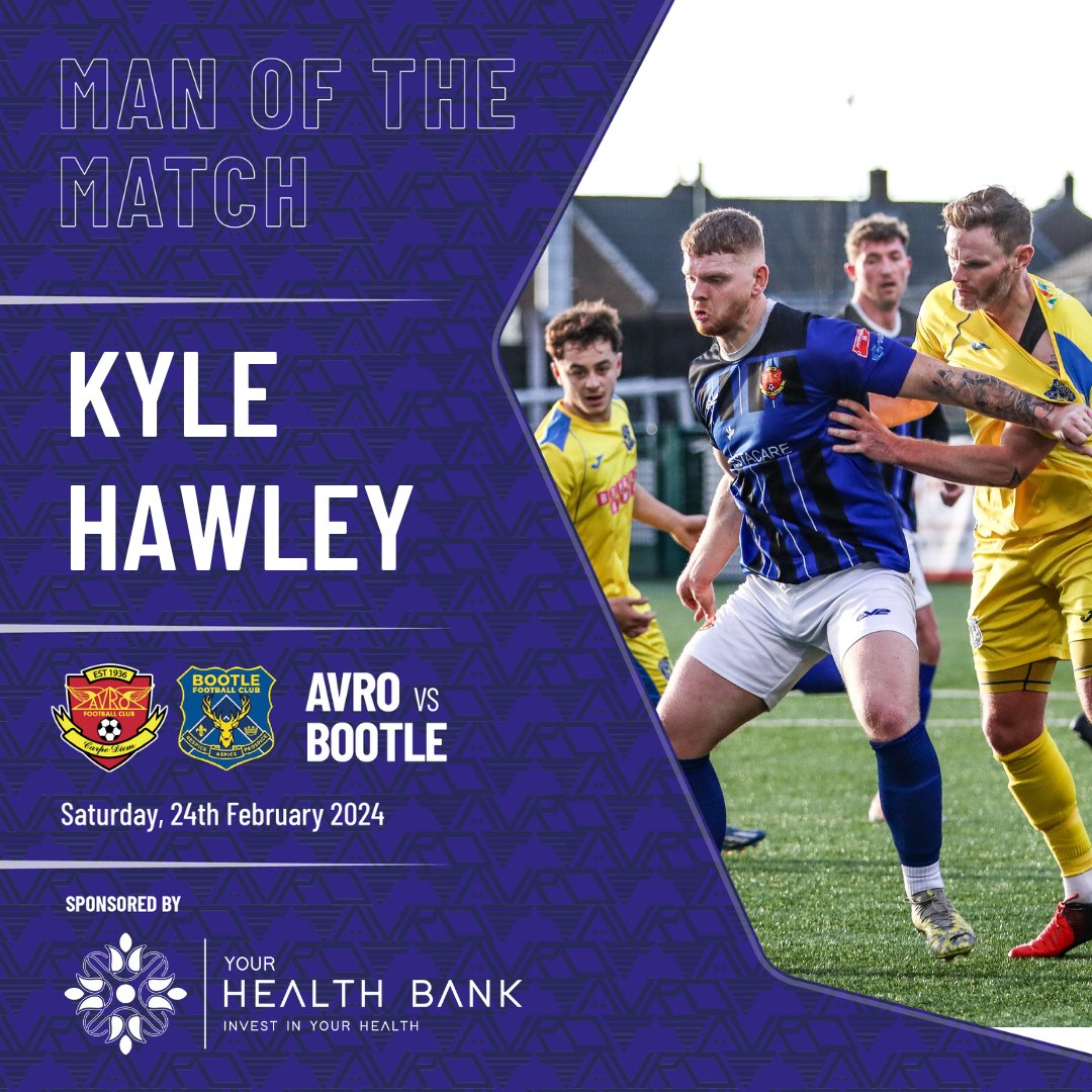 One of the few positives to be taken from a disappointing afternoon was the performance of Kyle Hawley, who took his goal brilliantly and led the line tirelessly. Kyle will now enjoy either a hyperbaric oxygen therapy session or an infra red sauna, thanks to @YourHealthBank.