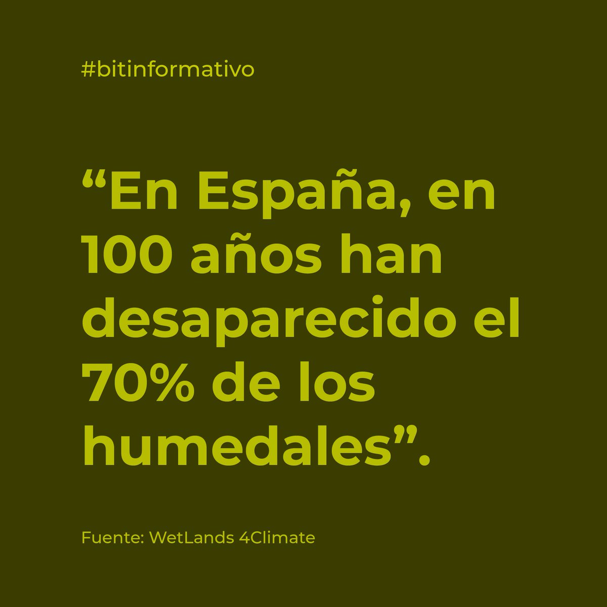 Desde 1700 se han perdido casi el 90% de los humedales del mundo, proceso que se aceleró a partir de 1900. Algunas de las múltiples amenazas son: la sobreexplotación de acuíferos, la contaminación, el mal uso e incremento de demanda del agua, introducción de especies exóticas…