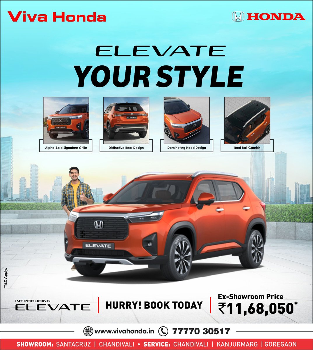 Command the road with confidence in the Honda Elevate – the pinnacle of driving excellence.
.
.
.
#HondaElevate #ElevateYourDrive #HondaPerformance #InnovationOnWheels #DrivingExcellence #RoadAdventure #CarGoals #AutoTech #vivahonda