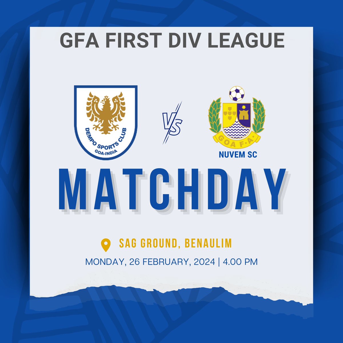 demposcofficial's tweet photo. Our Juniors take on Nuvem today at Benaulim ground. #gfaleague #goldeneagles https://t.co/FGO9kogx34
