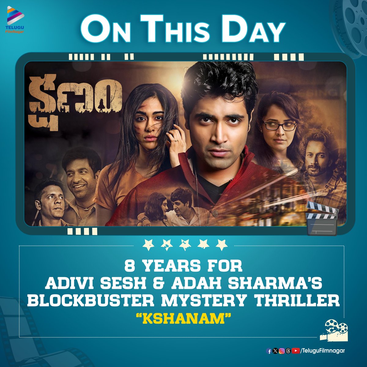 ఏదో లాగా ఉందీ నీ చూపే కోరిందీ మనసే ఆగనందీ నిను చూస్తేనే ప్రియా...చెలియా.. చెలియా....🎶💞
Celebrating 8️⃣ blockbuster years for  #AdiviSesh & #AdahSharma's blockbuster mystery thriller #Kshanam! 💥

#8YearsForKshanam
@AdiviSesh @adah_sharma @anusuyakhasba @ActorSatyaDev