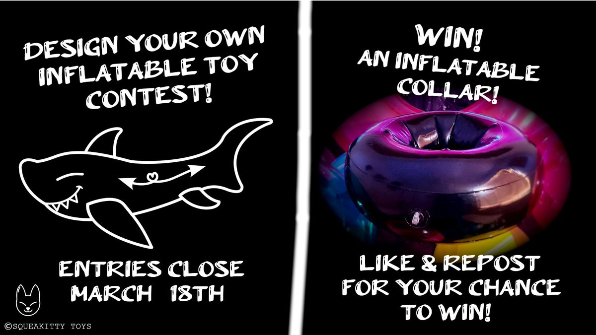Ever wanted to create your own inflatable toy? 
Now's your chance! Submit an idea or design for the chance to make it a reality!
The winner will be decided by a vote.
Like and repost for your chance to win an inflatable collar! Two are up for grabs!💜
forms.gle/6HGS8gRzbmhiEd…
