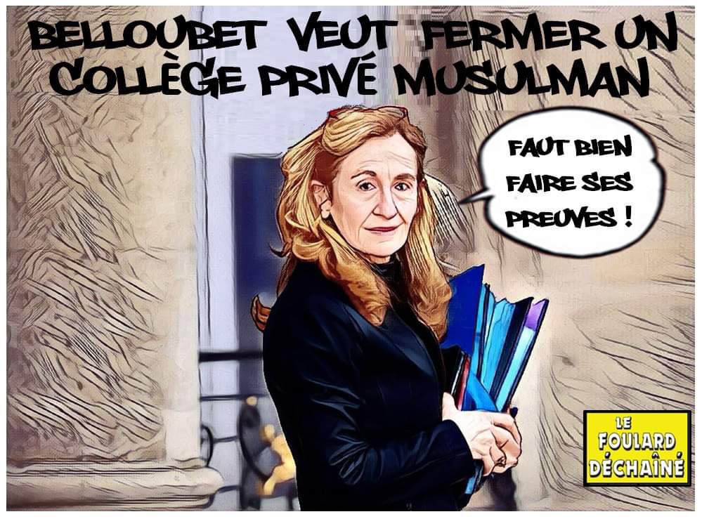 La ministre de l'Education nationale, #NicoleBelloubet, a annoncé ce matin son intention de fermer le collège privé musulman #Avicenne de Nice en raison 'd'un problème de financement opaque'.
Comme quoi dans ce ministère qu’importe le casting pourvu qu’on s’attaque aux musulmans.