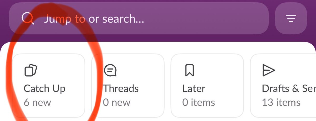 anujrathi's tweet image. ‘Catch up’ by slack is one of the best features I’ve recently seen in a product - attacking the biggest paint point of the product with a simple solution.
Suddenly opening slack is not a chore!