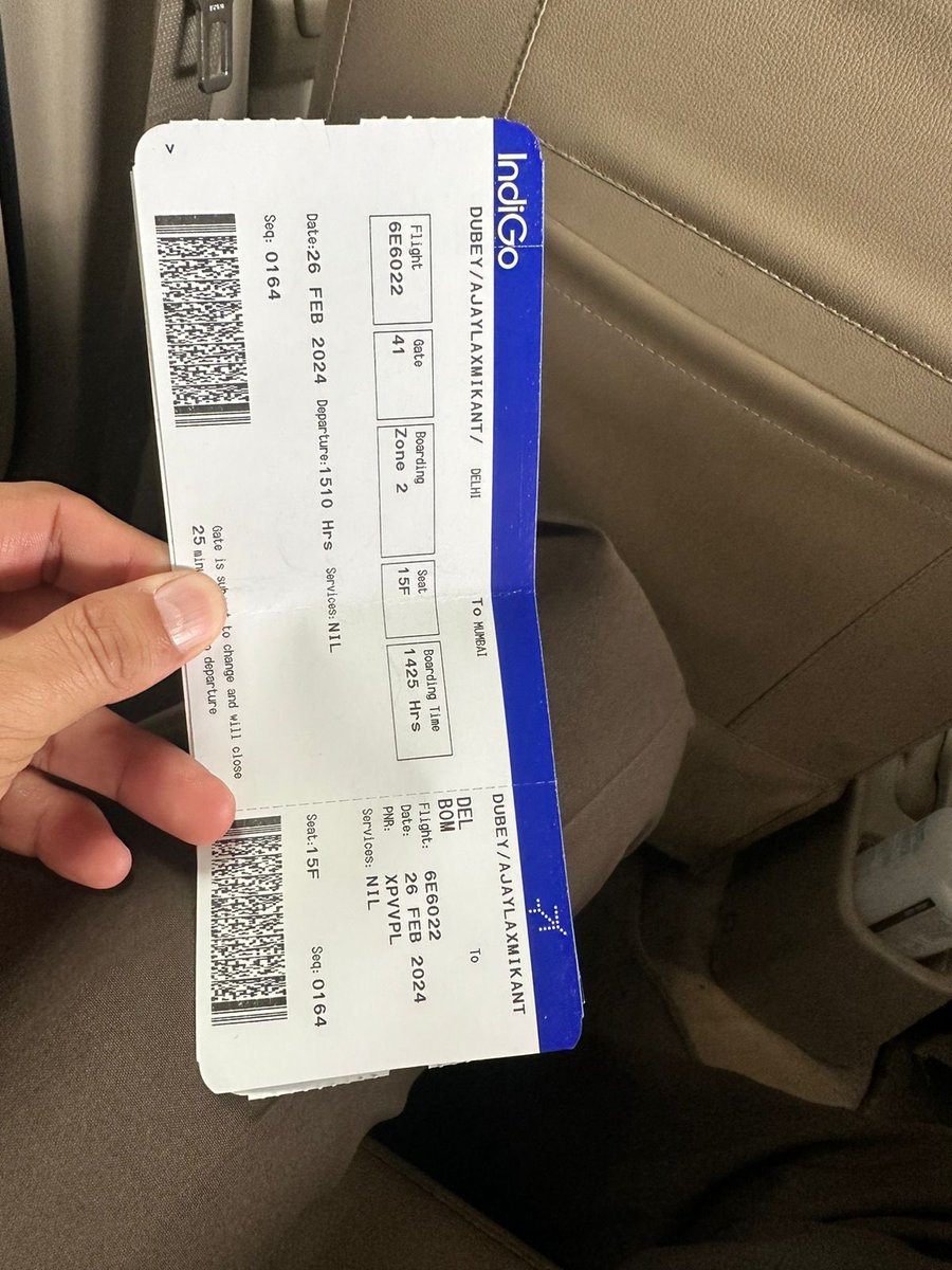 drajayldubey's tweet photo. Dear team Indigo 
This is to bring in to your notice I Ajay Laxmikant Dubey booked a ticket PNR No XPVVPL, Date of departure 26/02/24, Mumbai to Delhi ( 6E2139 ) connecting Delhi to Kanpur ( 6E5396 ) and Return 27/02/24 PNR No JS2BP ( 6E5136 ).
Your flight from Mumbai to Delhi was late, how ever after landing Delhi I rushed and from your counter I received the boarding pass, after receiving boarding pass we rushed the gate for boarding. It has been a horror for me to know from your staff and manager that they can not accommodate as boarding time is over and last bus has left. 
This is very disappointing as there is no other flight to Kanpur for the day. Today I have very important schedule at Kanpur. Today evening I had a very important family function.
I choose Indigo inspite of an earlier bad experience.
I expect bare minimum from Indigo to refund all my travel expenses including tickets and agony I faced.
I still feel manager’s at gate could have accommodated. But rudely they refused.
Kindly do the needful. Your positive response is awaited.😡😨😢

Regards 
Ajay Laxmikant Dubey 
+91 99671 19955
Note: All ticket and boarding pass attached.
@flyspicejet @IndiGo6E @JM_Scindia @narendramodi @flyspicejet @MAS @TurkishAirlines @airindia @vistajet @airvistara @MAS @TurkishAirlines @IndiGo6E @AmitShah @SingaporeAir @AirlineOf73663 @aajtak @newsindia24x7_ @ABPNews @abpmajhatv @indiatvnews