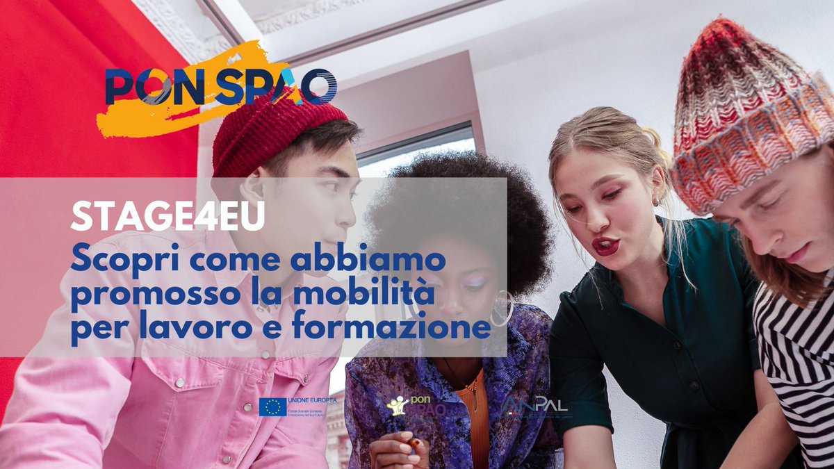 .@stage4eu è un sito web e una app per i giovani che desiderano viaggiare per lavoro e formarsi in Europa. Il servizio @InappGov è gratuito e offre opportunità appositamente selezionate e aggiornate. Scoprilo: anpal.gov.it/stage4eu #PonSpao #RisultatiPonSpao #FSE @EU_Social